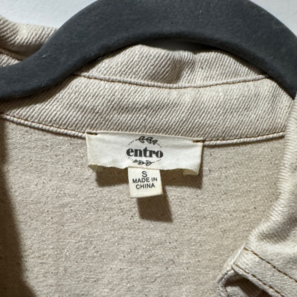 Entro Cream Denim Dress - Picture 2 of 4